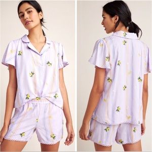 Lemon-Embroidered Sleep Set NWT Size Medium